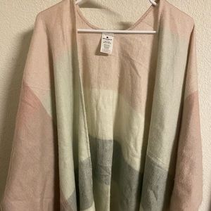 Woolrich pink and grey shawl